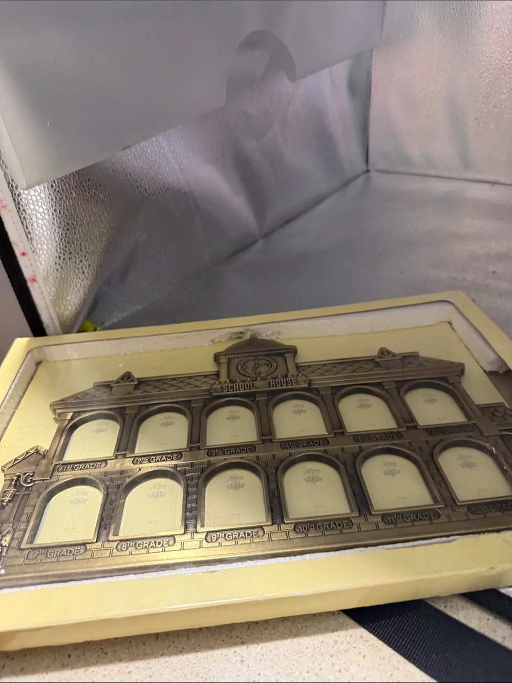 Vintage School House Picture Frame from 1st to 12th Grade